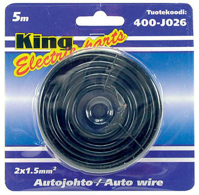 KAABEL 2X1,5MM MUST 5M RULL
