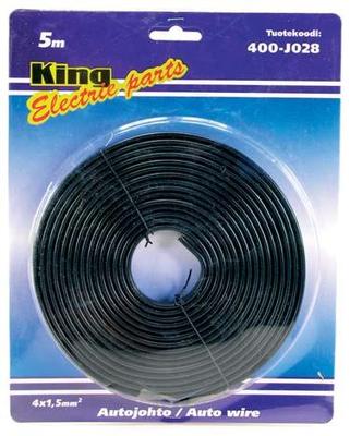 KAABEL 4X1,5MM MUST 5M RULL