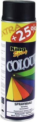 KING BLACK MATT ACRYLIC PAINT 500ML