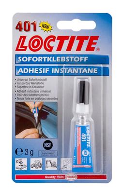 LOCTITE 401 - INSTANT ADHESIVE POROUS SURFACES METALS 3G