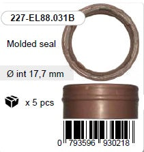 Molded seal Ø int 17,7 mm