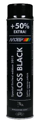 MOTIP BLACK GLOSS ACRYLIC PAINT 600ML