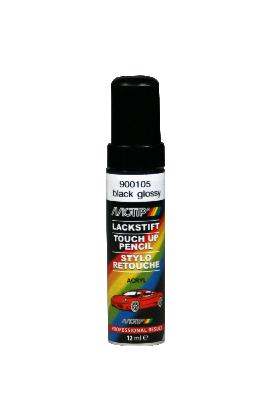 MOTIP BLACK GLOSS ACRYLIC PAINT BRUSH BOTTLE 12ML
