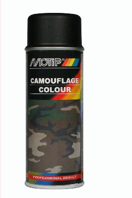 MOTIP CAMOUFLAGE PAINT BLACK MATT (RAL 9021) 400ML