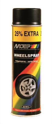MOTIP WHEEL PAINT BLACK MATT 500ML