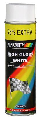 MOTIP WHITE GLOSS ACRYLIC PAINT 500ML