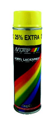 MOTIP YELLOW GLOSS ACRYLIC PAINT 500ML