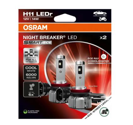 NIGHT BREAKER® LED SMART ECE H11 12V 14W 1350lm 6000K
