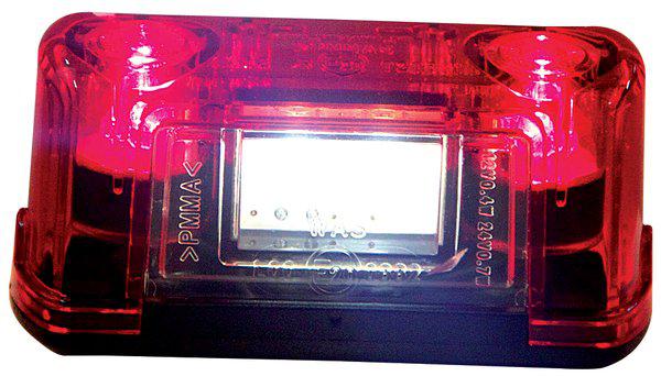 NUMBRITULI 4-LED 12-24V PUNANE