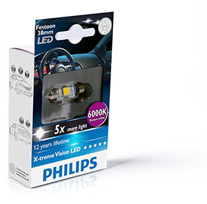 PHILIPS Festoon X-tremeVision LED T10,5x38 6 000 K
