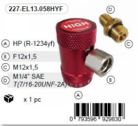 Kiirühendus HP R-1234yf F12x1,5 & M12x1,5