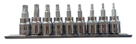 Turva TORX (5 nukiga) komplekt 3/8" TS10-TS50