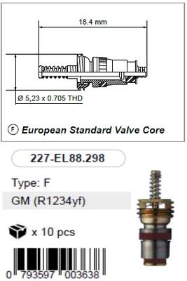 Ventiil Euro standard R-1234yf