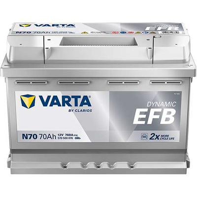 VARTA DYN EFB N70 70Ah 760A 278X175X190 -/+