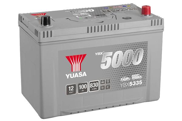YUASA 12V 100Ah 830A 304X173X225 -/+