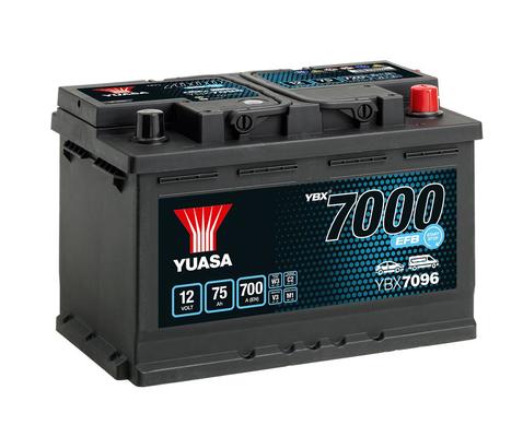 YUASA 12V 75Ah 700A EFB 278X175X190 -/+