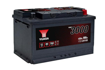 YUASA 12V 80Ah 760A SMF 315X175X175 -/+
